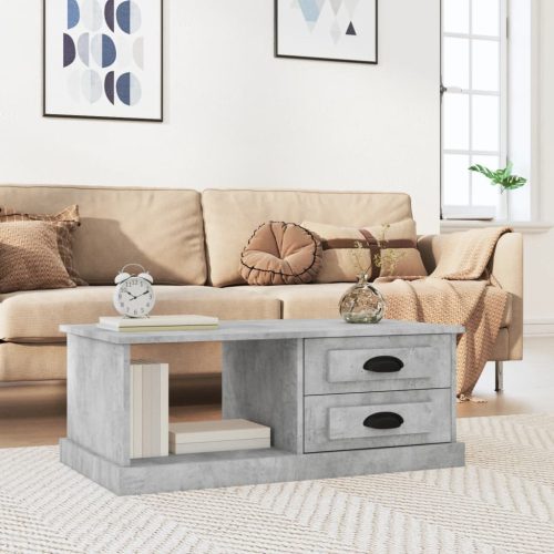 Stolić za kavu boja betona 90x50x35 cm konstruirano drvo
