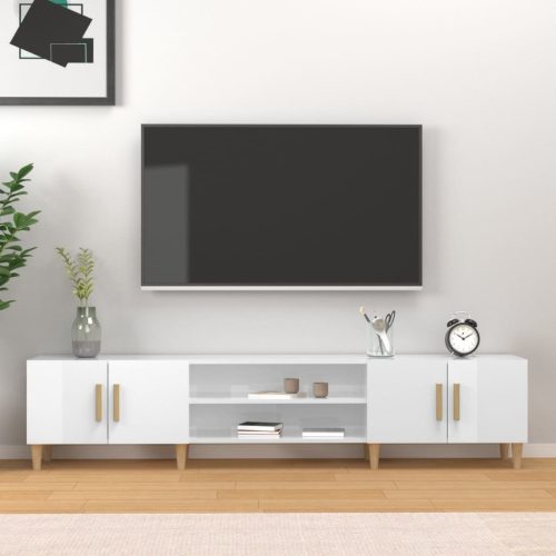 TV ormarić sjajni bijeli 180x31,5x40 cm od konstruiranog drva