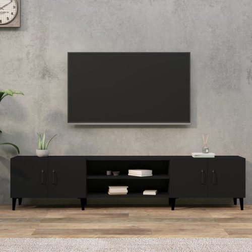 TV ormarić crni 180x31,5x40 cm od konstruiranog drva