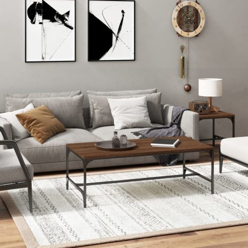 Stolić za kavu smeđi hrast 80x50x35 cm konstruirano drvo