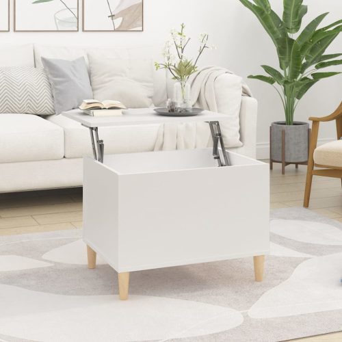 Stolić za kavu bijeli 60 x 44,5 x 45 cm od konstruiranog drva