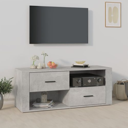 TV ormarić beton sivi 100 x 35 x 40 cm od konstruiranog drva