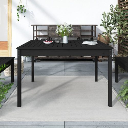 Vrtni stol crni 121 x 82,5 x 76 cm od masivne borovine