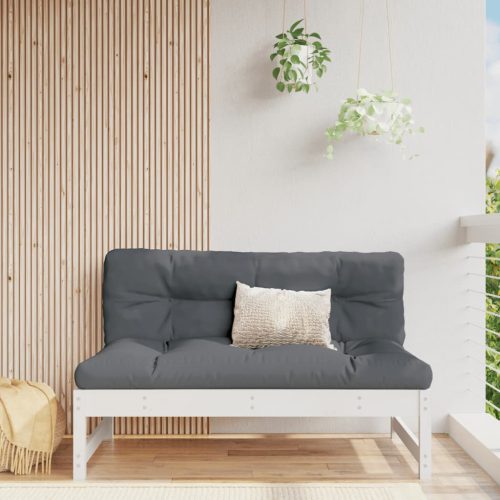 Srednja vrtna sofa bijela 120 x 80 cm od masivne borovine