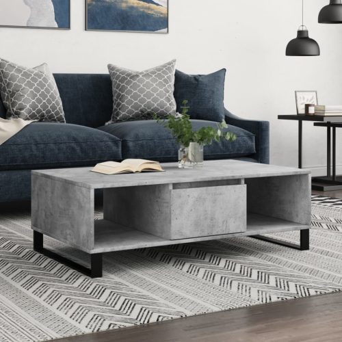 Stolić za kavu siva boja betona 104x60x35 cm konstruirano drvo