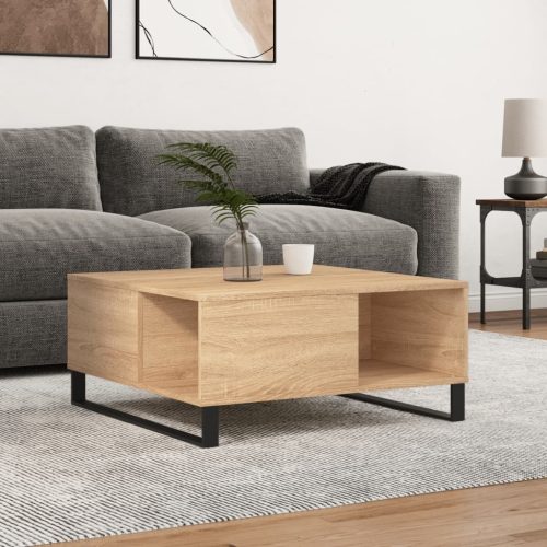 Stolić za kavu boja hrasta 80x80x36,5 cm konstruirano drvo