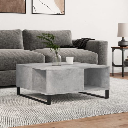 Stolić za kavu boja betona 80 x 80 x 36,5 cm konstruirano drvo