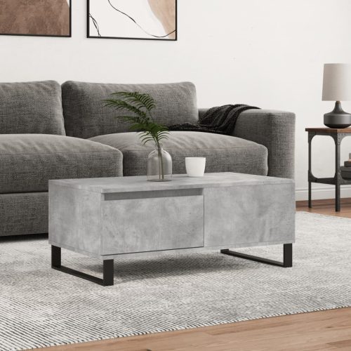 Stolić za kavu boja betona 90x50x36,5 cm konstruirano drvo