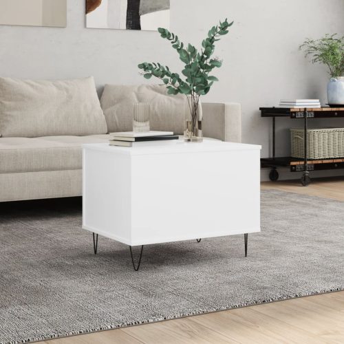 Stolić za kavu bijeli 60 x 44,5 x 45 cm od konstruiranog drva