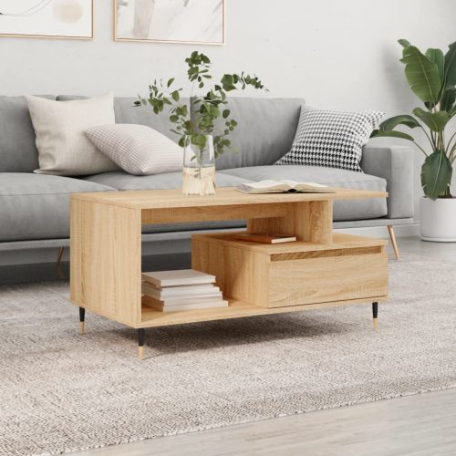 Stolić za kavu boja hrasta 90x49x45 cm konstruirano drvo
