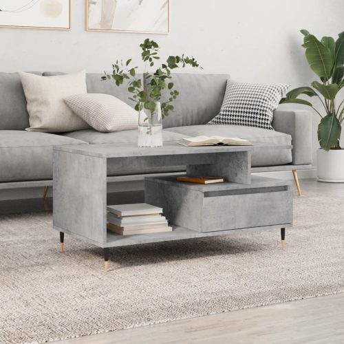 Stolić za kavu boja betona 90x49x45 cm konstruirano drvo
