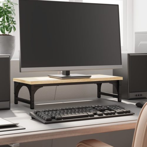 Stalak za monitor boja hrasta 55 x 23 x 14 cm konstruirano drvo
