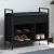 Klupa za cipele crna 65,5x32x57,5 cm od konstruiranog drva