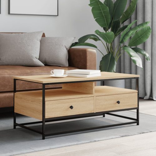 Stolić za kavu boja hrasta 100 x 51 x 45 cm konstruirano drvo
