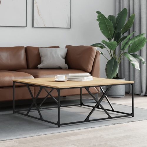 Stolić za kavu boja hrasta 100 x 100 x 40 cm konstruirano drvo