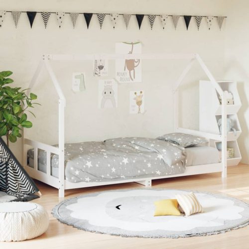 Okvir za dječji krevet bijeli 90 x 190 cm od masivne borovine