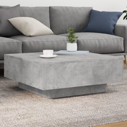 Stolić za kavu s LED svjetlima sivi boja betona 80x80x31 cm