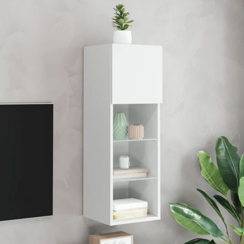 TV ormarići s LED svjetlima 2 kom bijeli 30,5x30x90 cm