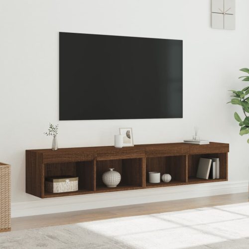 TV ormarići s LED svjetlima 2 kom boja hrasta 80x30x30 cm