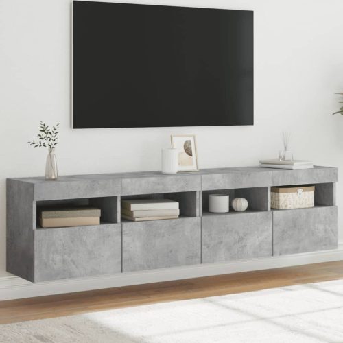 Zidni TV ormarići LED 2 kom boja betona 80x30x40 cm