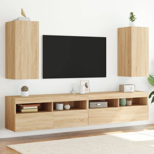 Zidni TV ormarići LED 2 kom boja hrasta sonome 30,5x35x70 cm