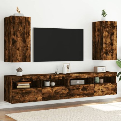 Zidni TV ormarići LED 2 kom boja hrasta 30,5 x 35 x 70 cm