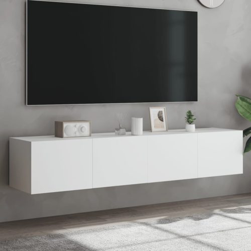 Zidni TV ormarići s LED svjetlima 2 kom bijeli 80x35x31 cm