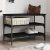 Klupa za cipele crna 70 x 38,5 x 49 cm od konstruiranog drva
