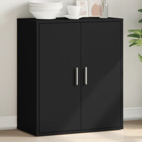 Komoda crna 79x38x80 cm od konstruiranog drva