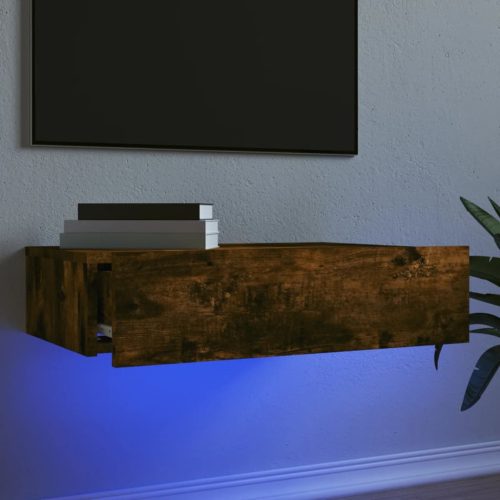 TV ormarić s LED svjetlima boja dimljenog hrasta 60x35x15,5 cm