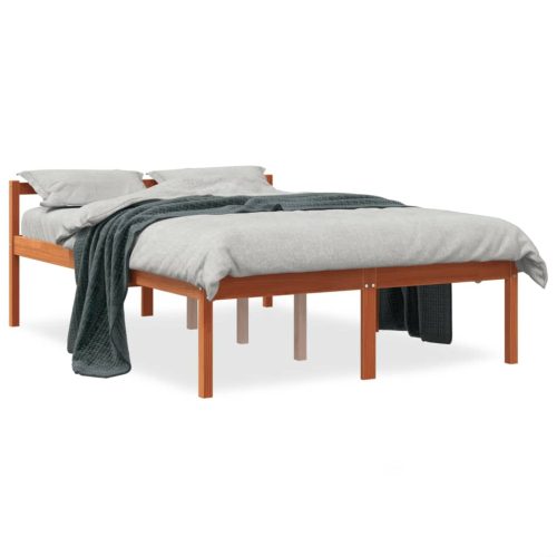 Krevet za starije osobe voštano smeđi 140 x 190 cm od borovine