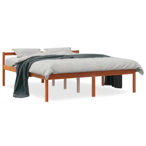 Krevet za starije osobe voštano smeđi 150 x 200 cm od borovine