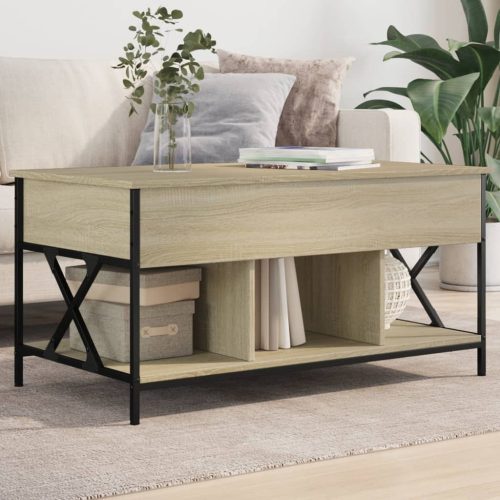 Stolić za kavu boja hrasta sonome 100x55x50 cm od drva i metala