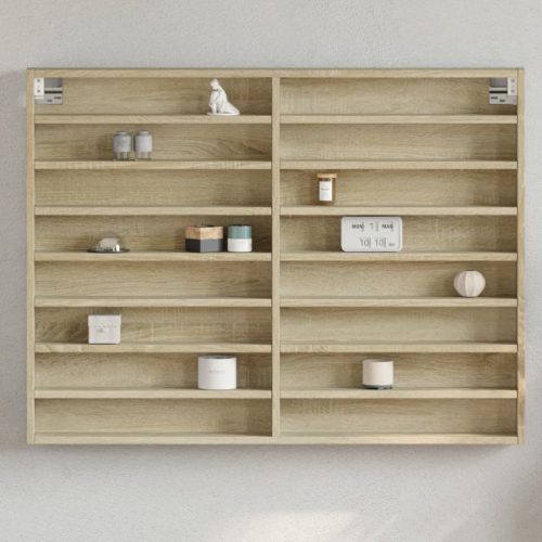 Vitrina boja hrasta sonome 100x8,5x75 cm konstruirano drvo