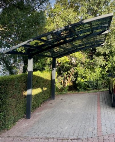 3x5,5m ekstra jak carport / nadstrešnica za auto otporan na oluju do 140 km/h