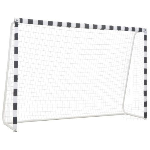 Nogometni gol 300 x 200 x 90 cm metalni crno-bijeli