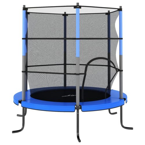 Trampolin sa sigurnosnom mrežom okrugli 140 x 160 cm plavi