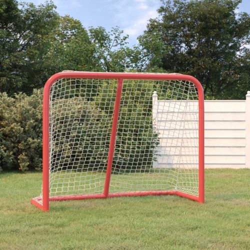 Gol za hokej crveno-bijeli 183 x 71 x 122 cm od poliestera