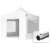Sklopivi aluminijski šator/paviljon 850N,  TP 3x3m, s 4 bočne stranice - bijeli - VATROOTPORAN